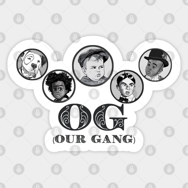 The Little Rascals~ Original Gangsters Sticker by FanboyMuseum